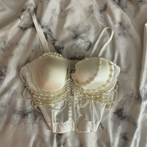 White corset top